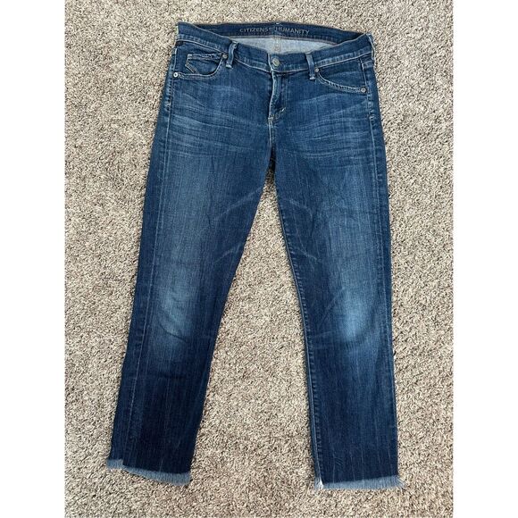 citizens of humanity Avedon Ultra Skinny Cut Off Capri Jeans Women’s 29 Denim - Picture 3 of 13